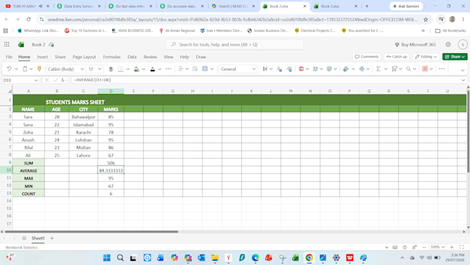 do excel data cleaning formatting and data entry