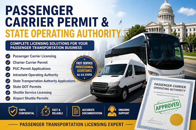 handle your passenger carrier permit and state operating authority