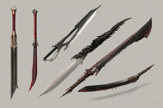 create weapon design for game art