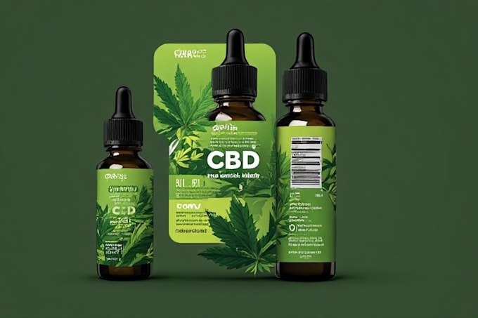 do label design, product label design, cbd, hemp oil label