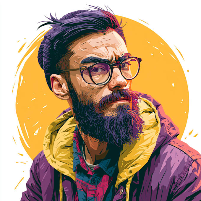create cartoon vector portrait from photo