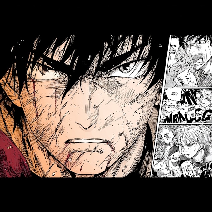manga comic book illustration, manga comic art