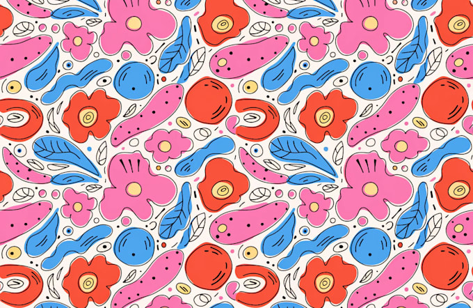 create custom seamless pattern for fabric print, paper gift