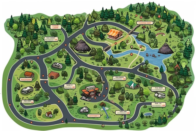 design a map in vector format, location map