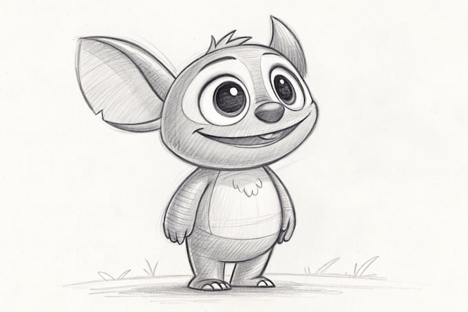 sketch your cartoon character