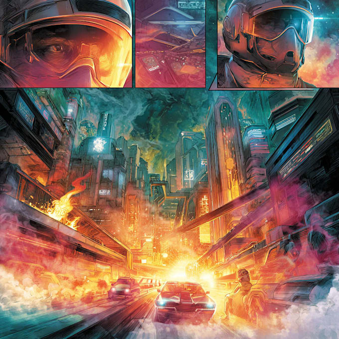 comic book illustration manga or manga cover