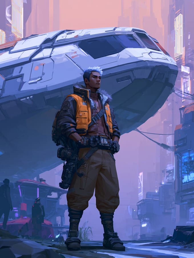 draw futuristic sci fi character designs