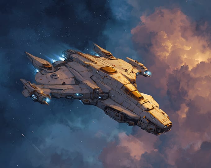 draw high quality spaceship concept