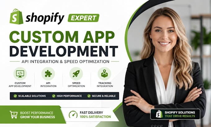 be your shopify expert for custom app development API integration speed tracking
