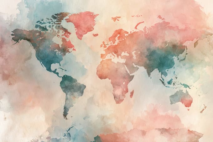 do custom watercolor wedding map