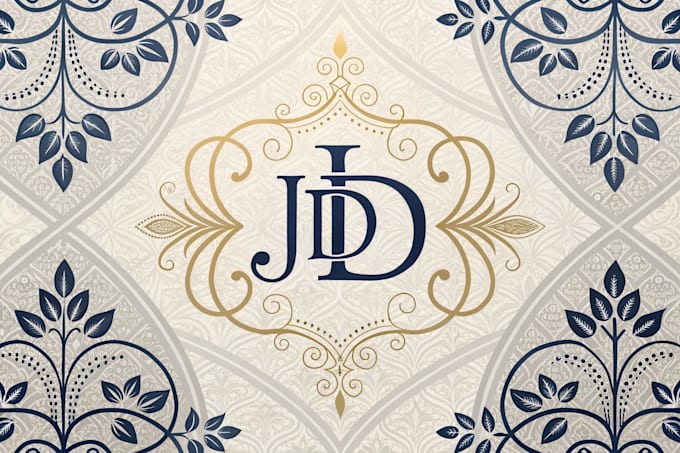 design a luxury monogram pattern design for your brand