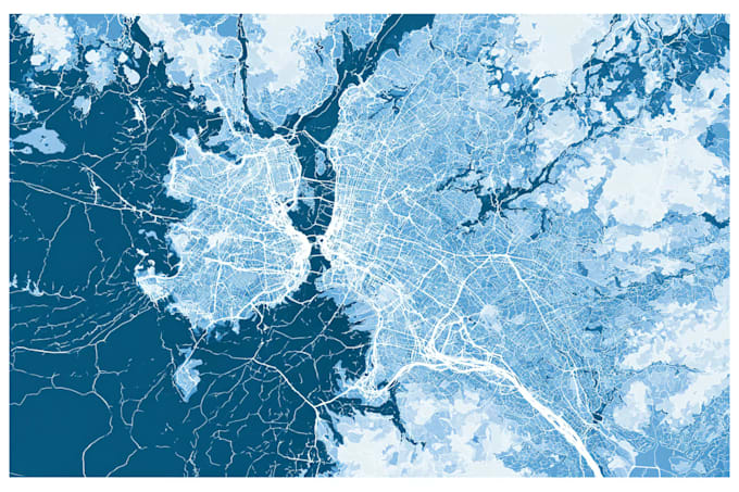 design a map in vector format, location map