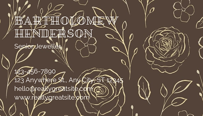 design a professional business card in canva