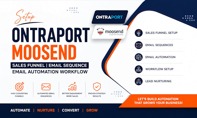 setup ontraport moosend sales funnel email sequence email automation workflow