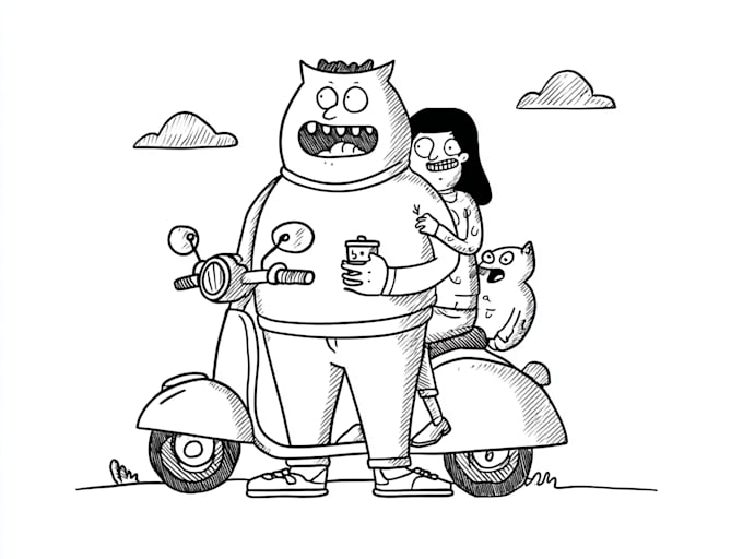 sketch your cartoon character