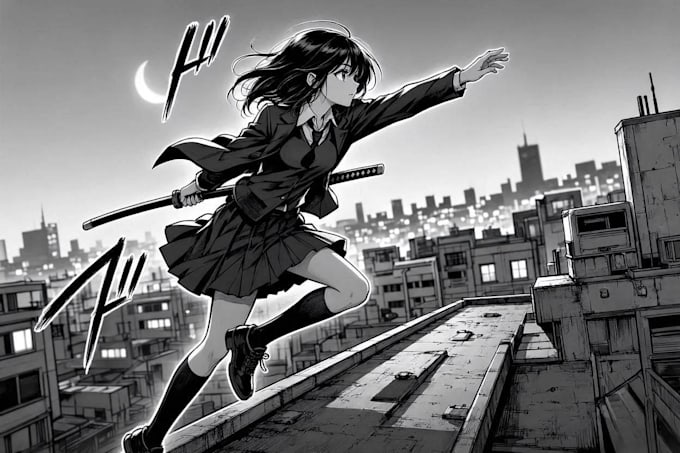 illustrate manga panels and comic book pages