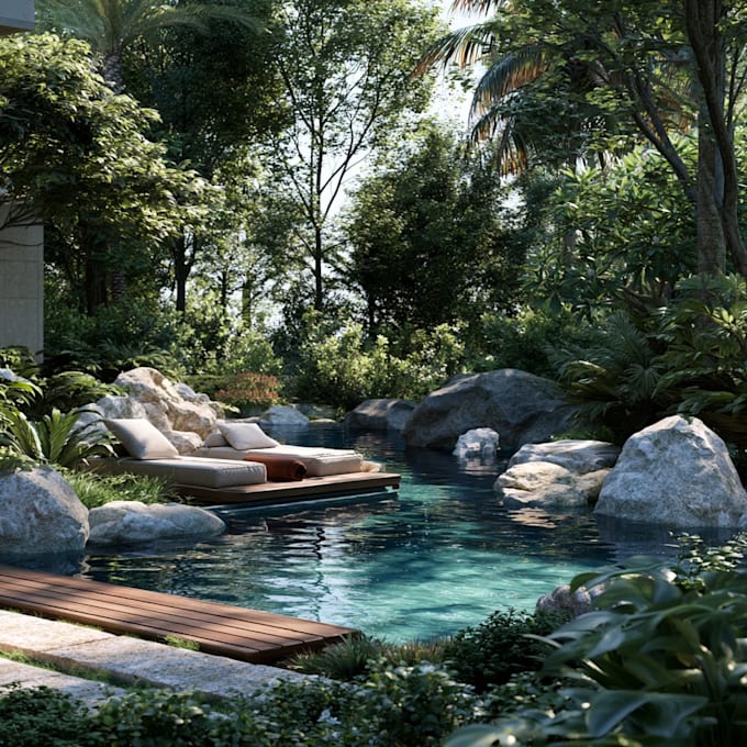 design realistic landscape, park, and urban environment