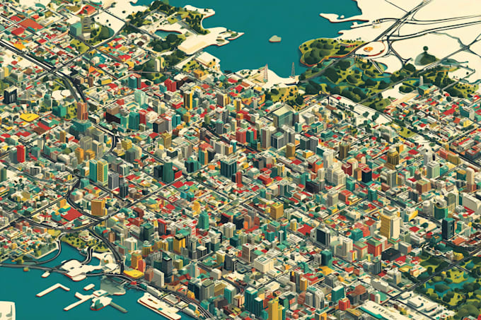 illustrate a creative vector map for you