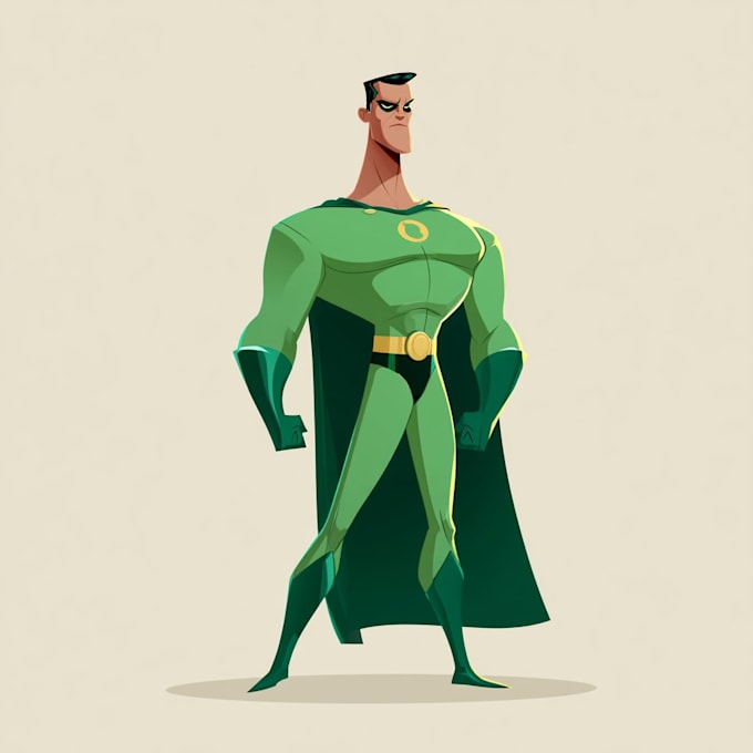 create superhero cartoon character