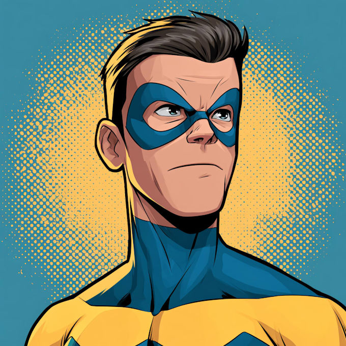 superhero character for comics