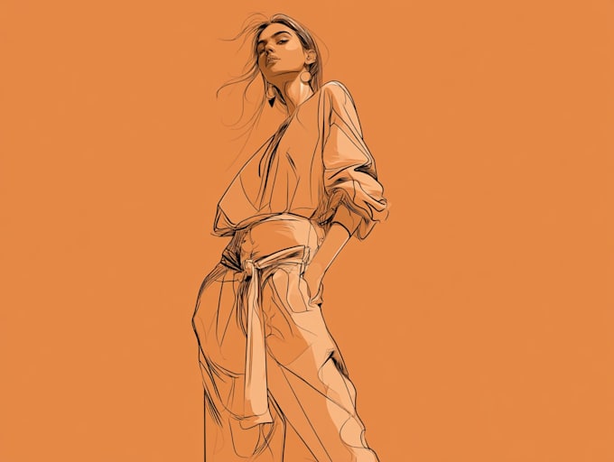 draw vector line art illustration