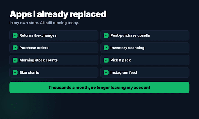 replace a paid shopify app with custom code you own