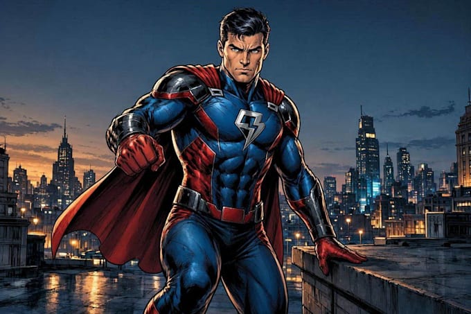 draw you dc or marvel style comic book and superhero