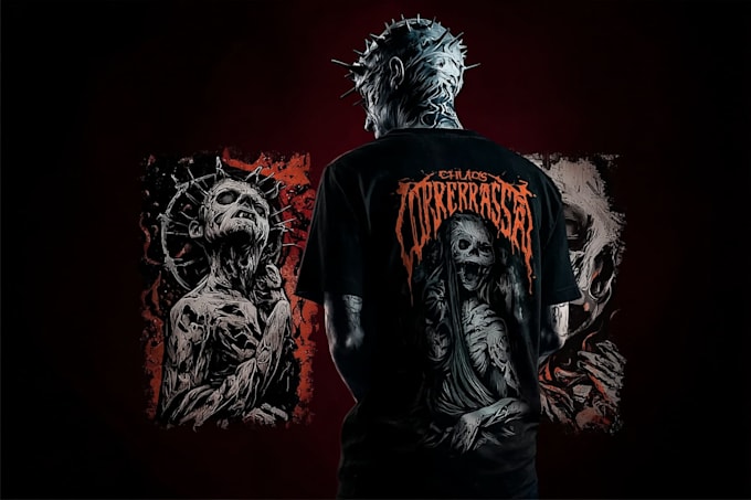 draw horror and gothic line art illustrations