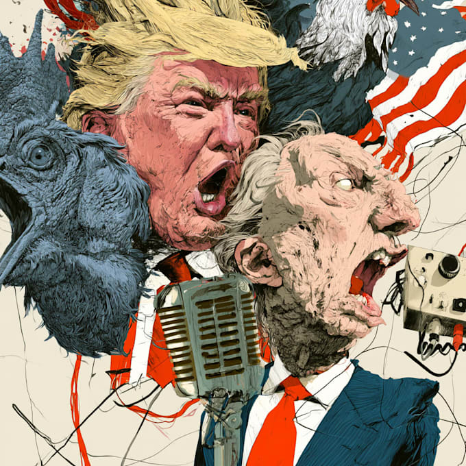create a political or satirical cartoon