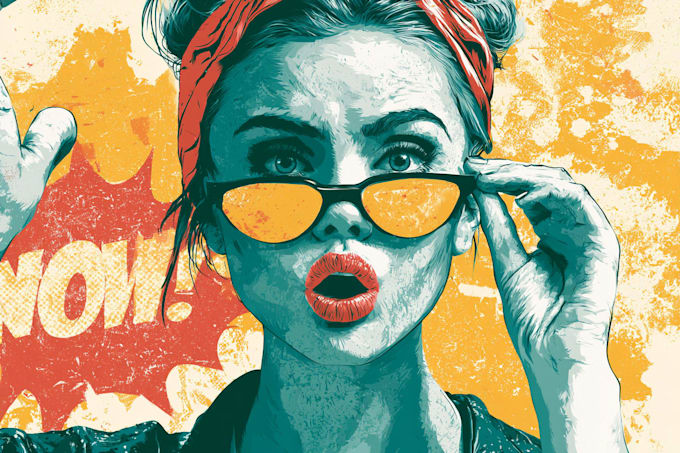 create comics illustration retro and vintage