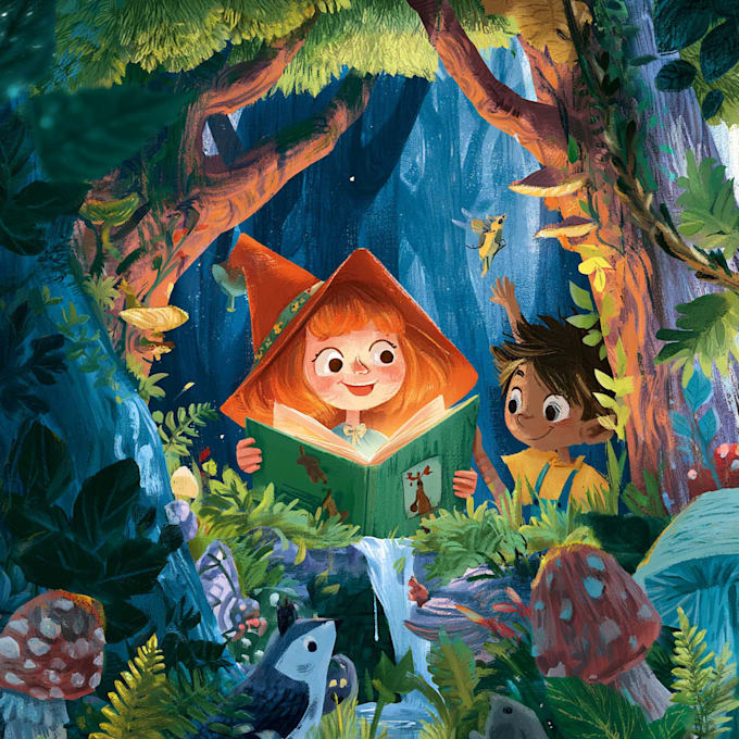 draw cartoon children book illustrations