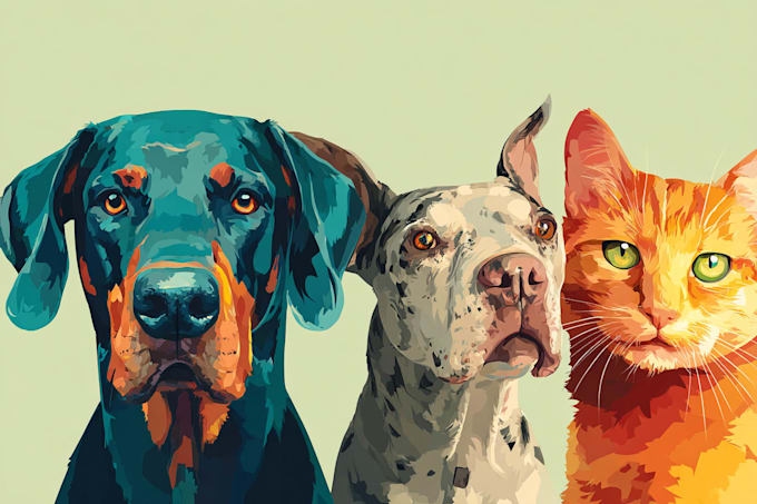 create detailed realistic animal vector illustration