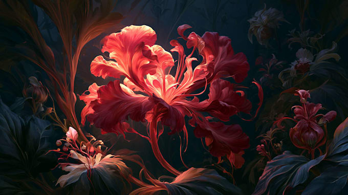 create detailed botanical and plant illustration