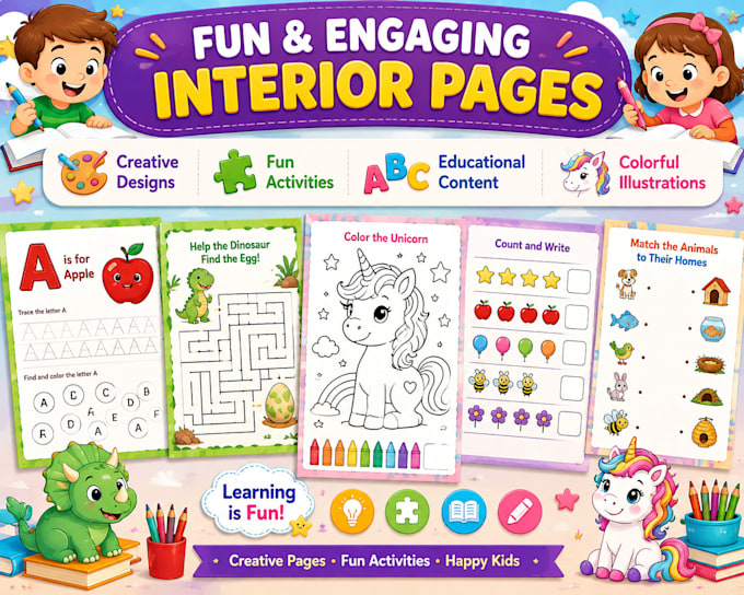 create a creative and colorful kids e book