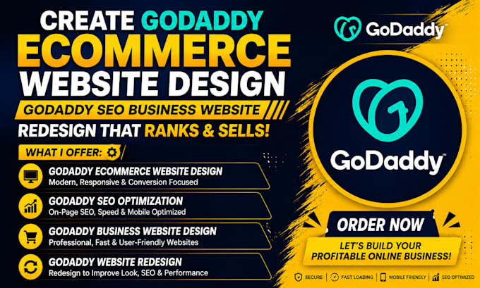 create godaddy ecommerce website design godaddy SEO business website redesign