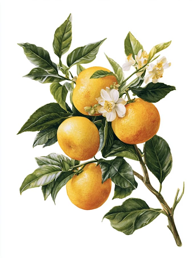 botanical illustrations of flowers, line art