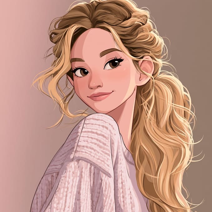 portrait into a disney style cartoon