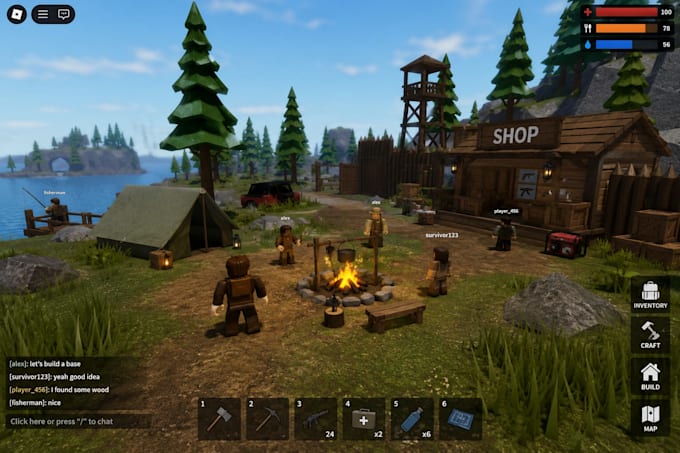 build full roblox game, roblox map, roblox building, roblox world, roblox gui