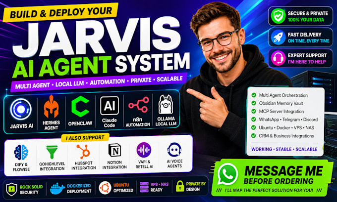 build jarvis hermes ai agent openclaw claude code multi ai agent ollama ubuntu