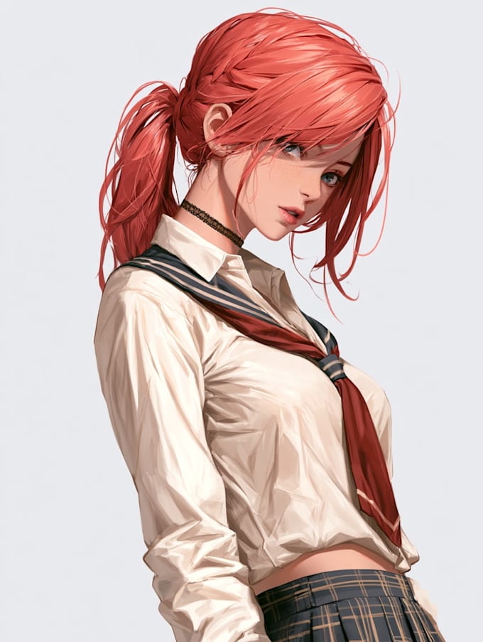 anime character an illustration and anime character