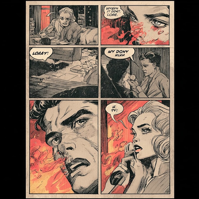 draw powerful comic art for scenes covers posters