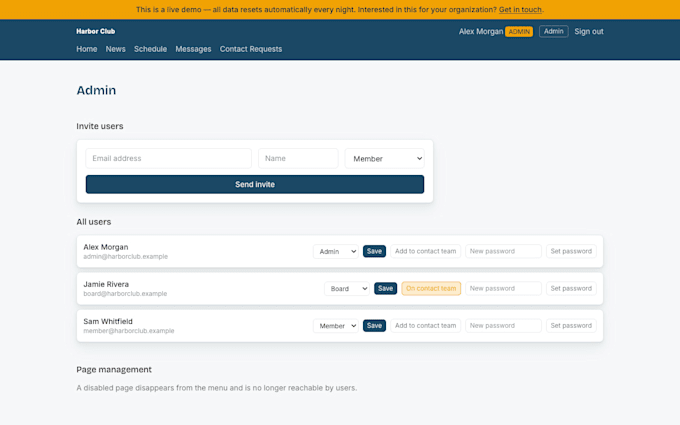 build a self service member portal
