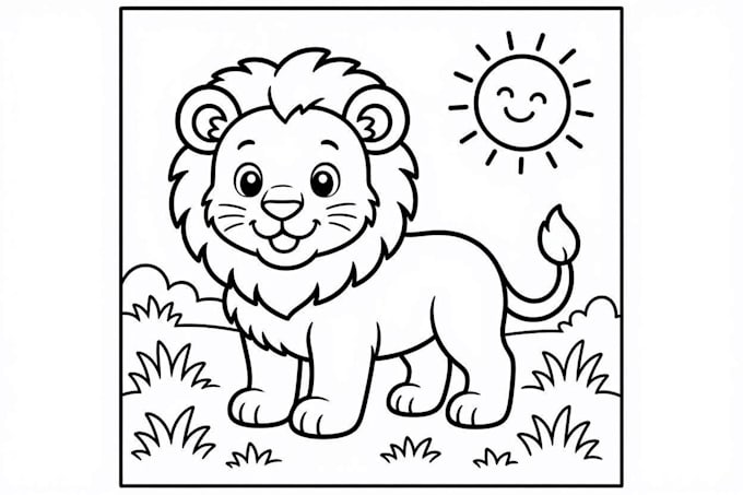 create a professional kids coloring book