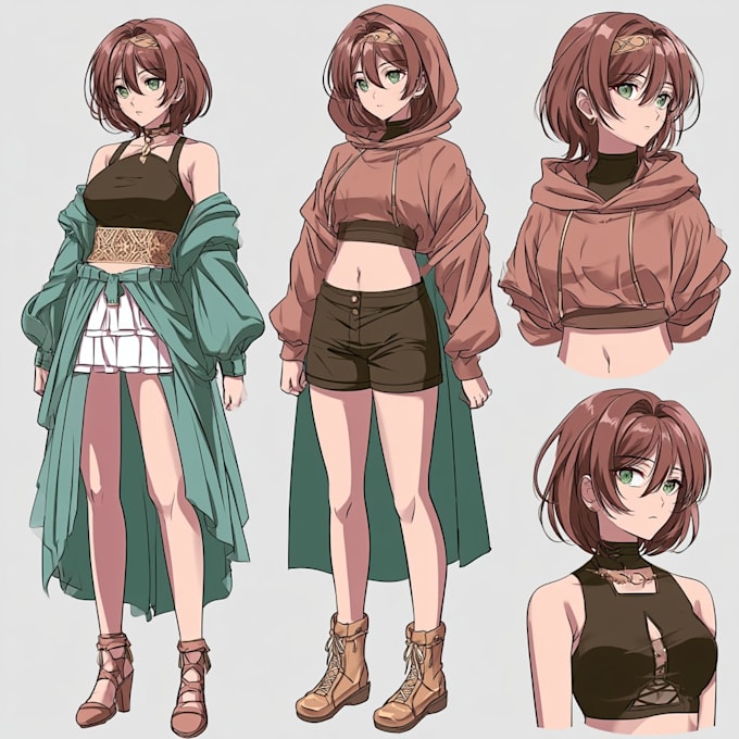draw character design, character sheet