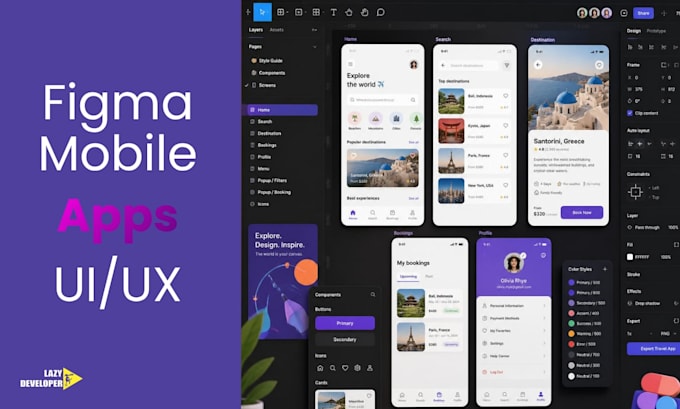 make you mobile ui ux and website ui ux in figma
