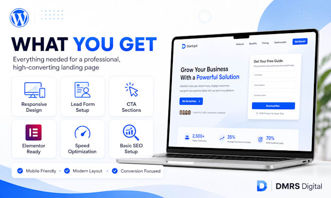 design a custom wordpress landing page