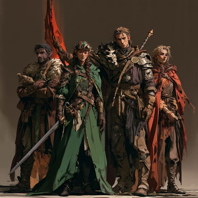 illustrate your custom dnd party