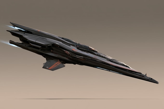draw high quality spaceship concept