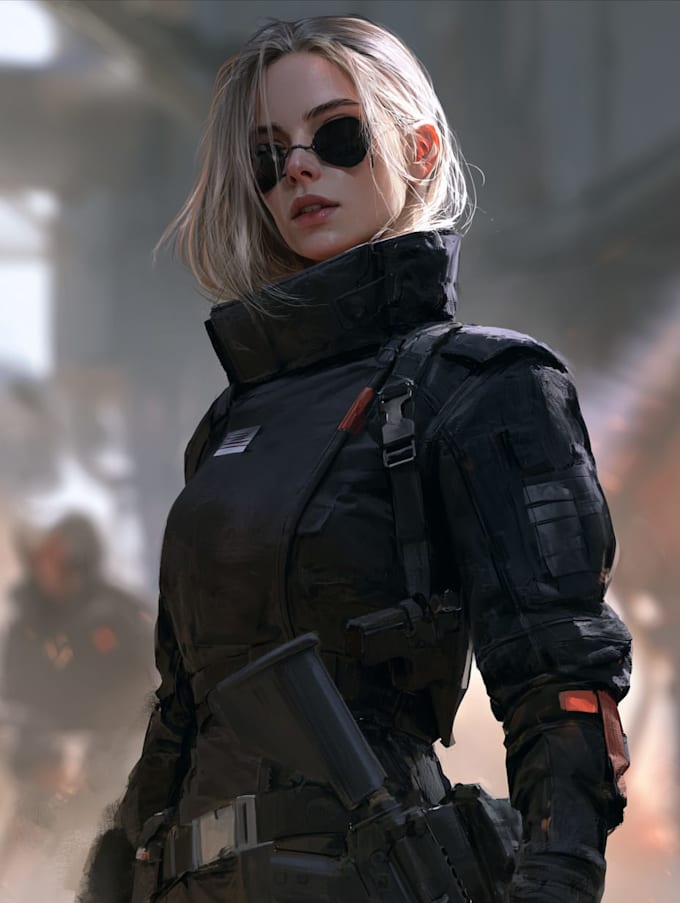 sci fi character illustration or sci fi character