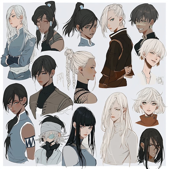 make anime character design sheet